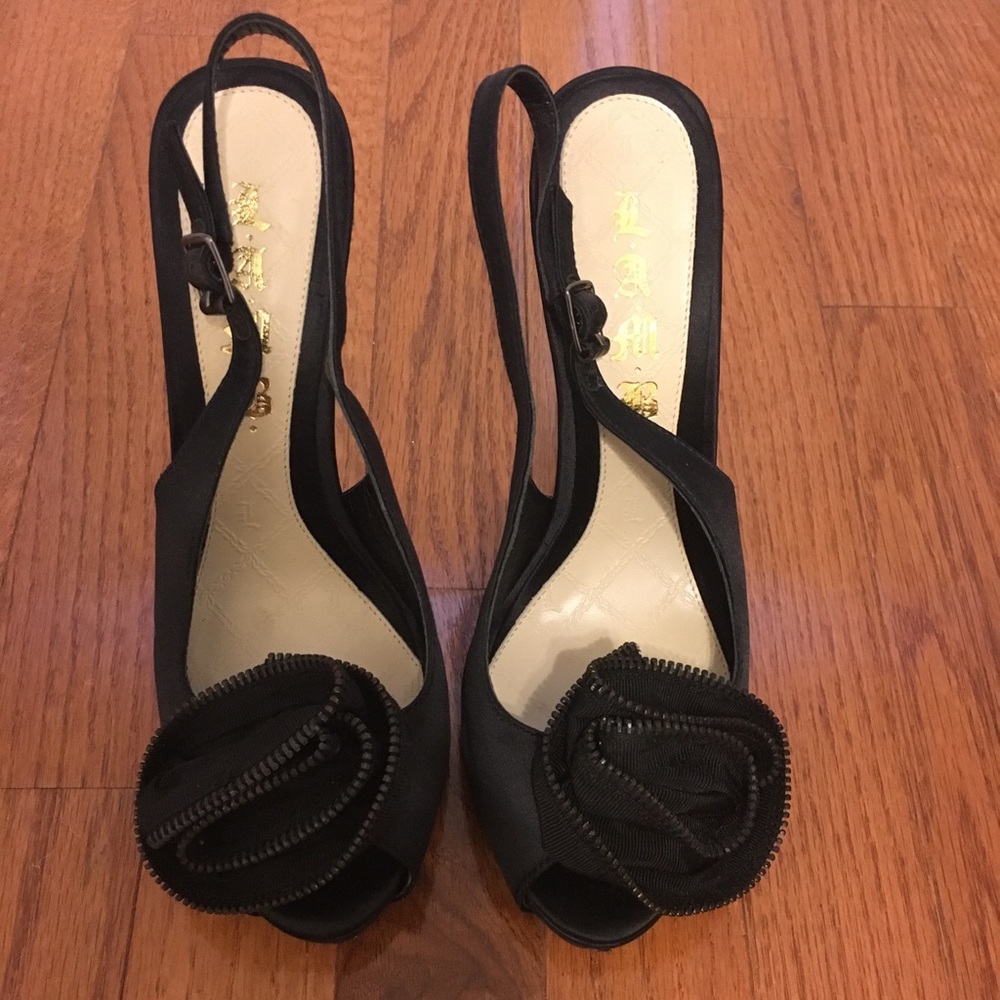 L.A.M.B. Open toe shoes, worn only once